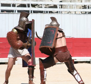 arles gladiators in the roman arena