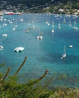 yachts in mustique harbour, st-vincent and the grenadines