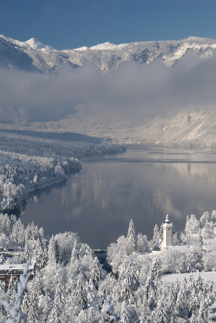skiing in kobla ski resort in slovenia
