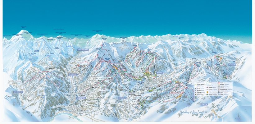 Piste map for Les Contamines
