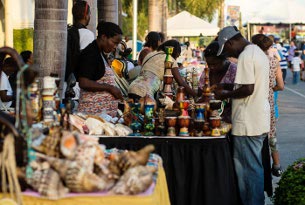 street market on north caicos , Turks and Caicos islands, caribbean